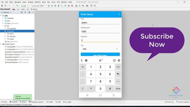Full Project || GST Billing App in android Studio Using Java (With Source Code) смотреть онлайн