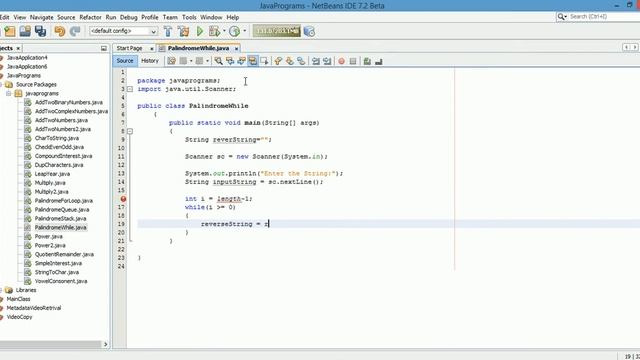 Java Program To Check Palindrome Using While Loop with charAt() Function смотреть онлайн