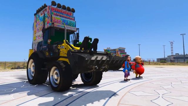 Biggest Super Mega Ramp???challenge Motu Patlu cartoon सबसे बड़ा 1000 feet Super mega ramp in GTA 5 смотреть онлайн