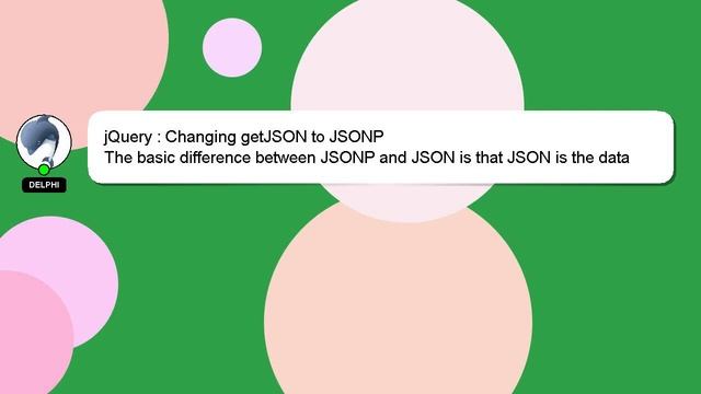 jQuery : Changing getJSON to JSONP смотреть онлайн