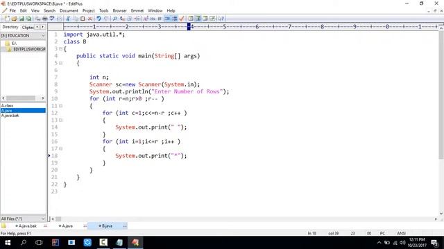 Reverse Pyramid Pattern in Java Type 2 смотреть онлайн