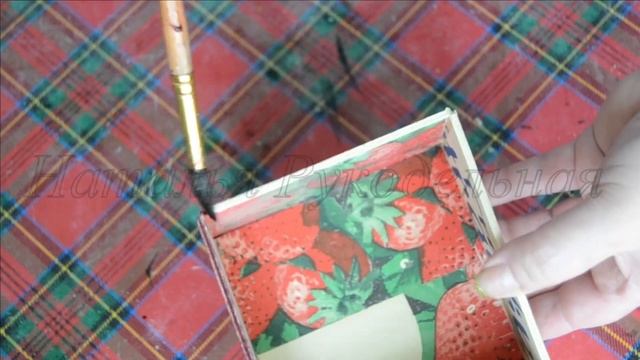 Из ящика для фруктов соорудила ящичек для кухни. Из бросового материала смотреть онлайн