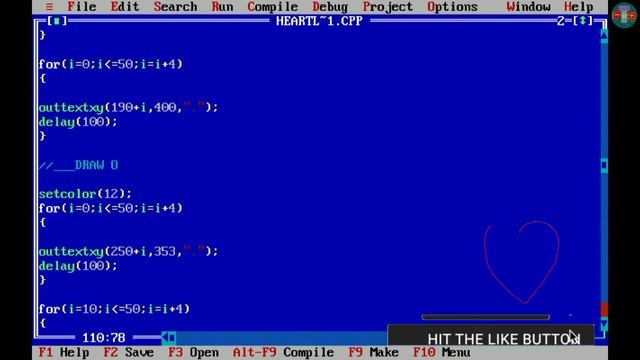 HEART SHAPE IN C PROGRAMMING | How to draw heart in C++ Programming | C++ animation | I love u in C смотреть онлайн