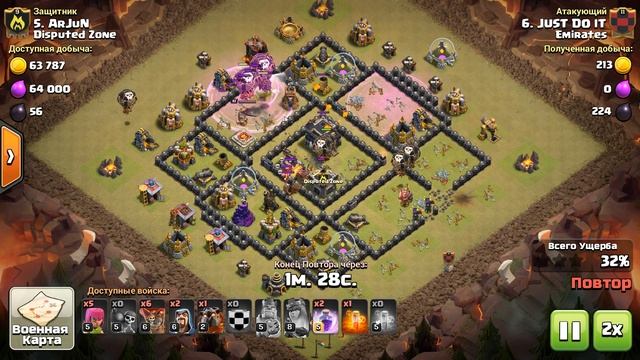 Атаки 9тх и 8тх на кв. Обзор кв... Clash of Clans смотреть онлайн