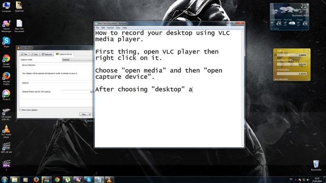 How to record your desktop / webcam using VLC media player смотреть онлайн