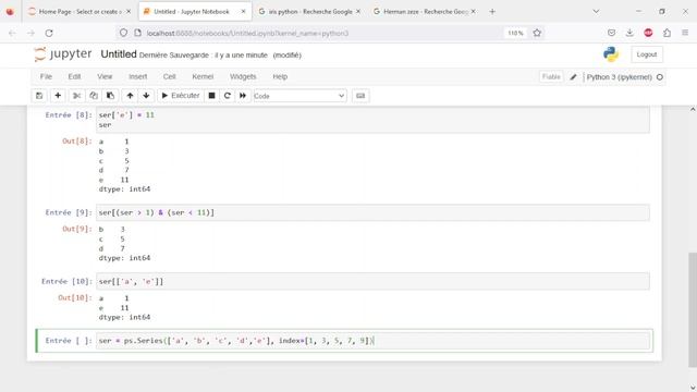 Python base 22 numpy Panda Indexé Selectionner donnée смотреть онлайн