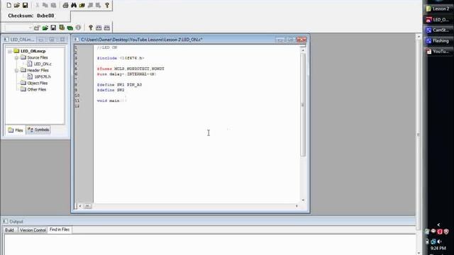 Lesson 2 LED ON project PIC Microcontrollers Part 1 смотреть онлайн