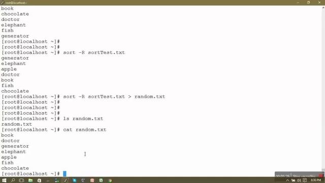 Linux Operating System | Commands | Sort