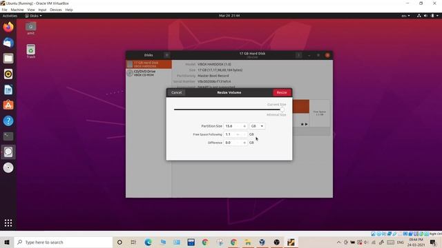 Easiest FIX: Increasing Ubuntu 20.04/Windows 10 Virtual Machine Disk space on Oracle Virtual Box смотреть онлайн