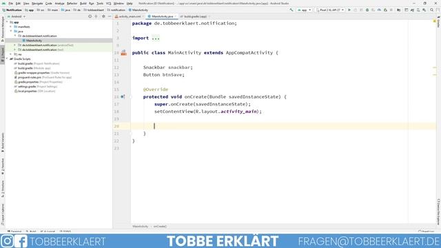 Snackbar in deiner Android App - Benachrichtigungen anzeigen - Android Studio Tutorial Deutsch смотреть онлайн