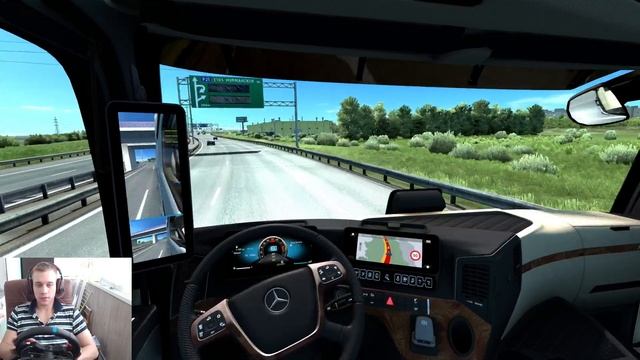 ЭЛЕКТРОННЫЕ ЗЕРКАЛА В НОВОМ МЕРСЕДЕСЕ АКТРОС - EURO TRUCK SIMULATOR 2 + LOGITECH G29 смотреть онлайн