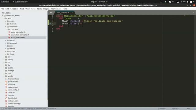 Projeto Ruby on Rails inicio ao fim - #3 git clone e flash messages смотреть онлайн