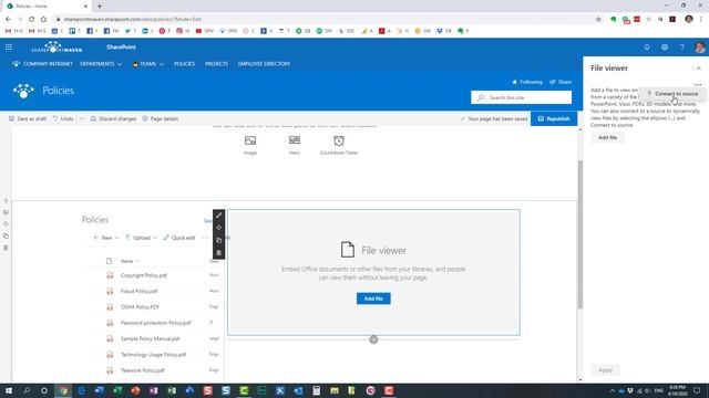 How to dynamically display a document on a SharePoint page using the File Viewer Web Part смотреть онлайн