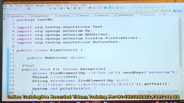 Selenium |WebDriver |Ajax Control Handling by Mahesh смотреть онлайн