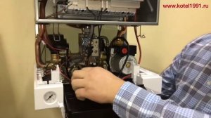 Vitopend 100 A1JB.  Нет горячей воды. Снимаем теплообменник ГВС