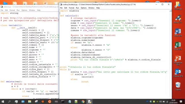 Generatore Codice Fiscale | Python смотреть онлайн