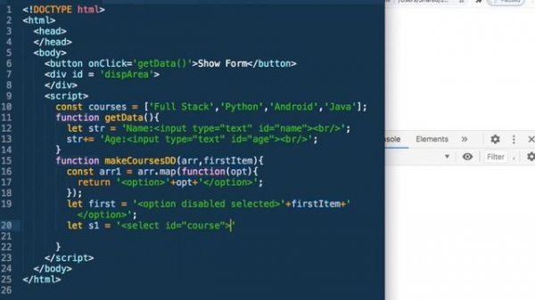 Complete Javascript Course - Lesson 12 - Input : Text, Dropdown - DOM Manipulation with  Javascript