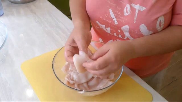 Все в восторге! Жареные кальмары./ Сочные, нежные - вкуснее не бывает!/ fried squid смотреть онлайн