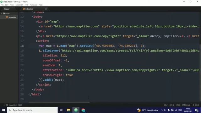 Create Map (Leaflet) With Marker & Add Google Maps Using JavaScript смотреть онлайн