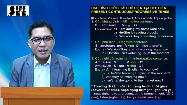 THÌ HIỆN TẠI TIẾP DIỄN - Present Continuous (Progressive) Tense смотреть онлайн