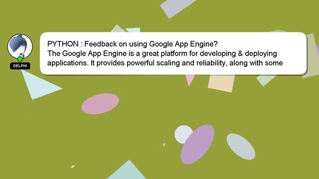 PYTHON : Feedback on using Google App Engine? смотреть онлайн