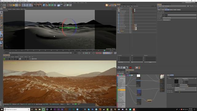 Cinema 4D Tutorial - Create a Detailed Mars Landscape Using Octane Displacement смотреть онлайн