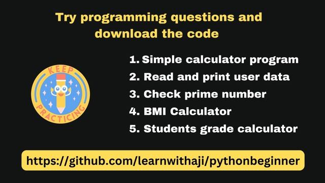 Python മലയാളം Tutorial #8 - 5 Easy Programs for Learning Python смотреть онлайн