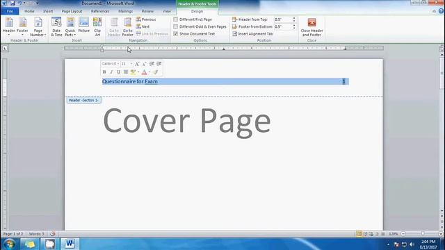 One Document with Different Headers, Footers, Page Numbers and Margins смотреть онлайн