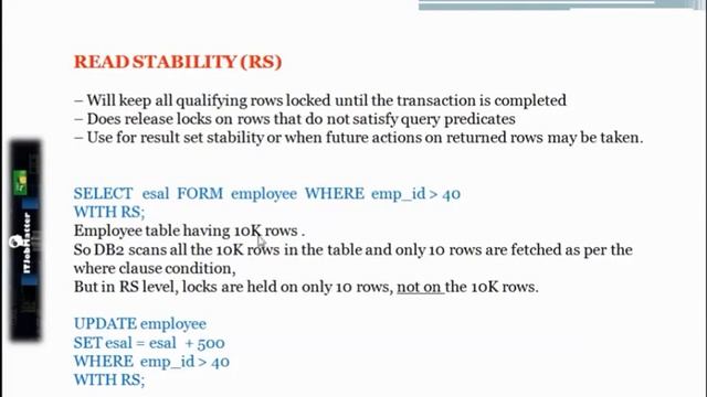 Isolation Level ( UR, CS, RS, RR) | Interview Skills Training смотреть онлайн