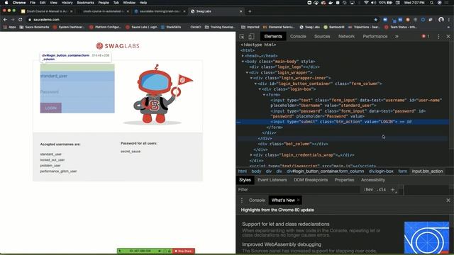 Module 2.04 | Finding & Testing Locators in the Browser смотреть онлайн