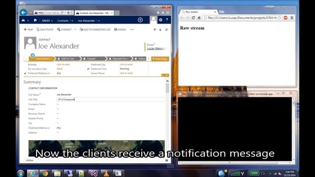 Dynamics CRM near real-time streaming notifications with Node.js смотреть онлайн