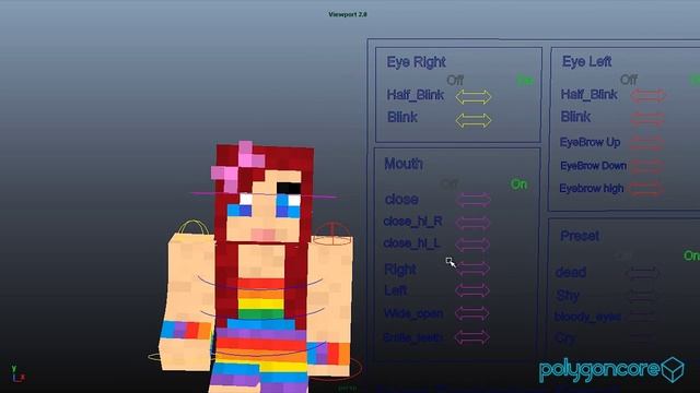 Minecraft 3D Character Rigging with Facial Expressions Demo смотреть онлайн