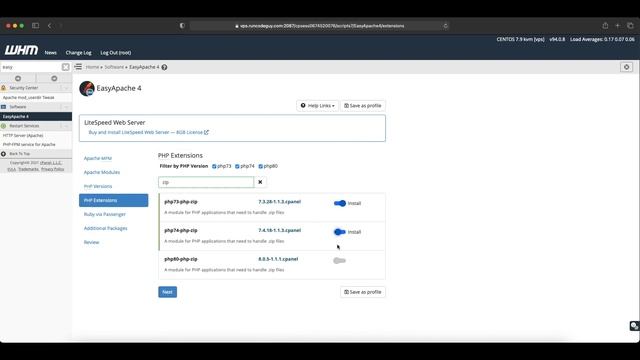 How to enable PHP ext-zip in WHM смотреть онлайн