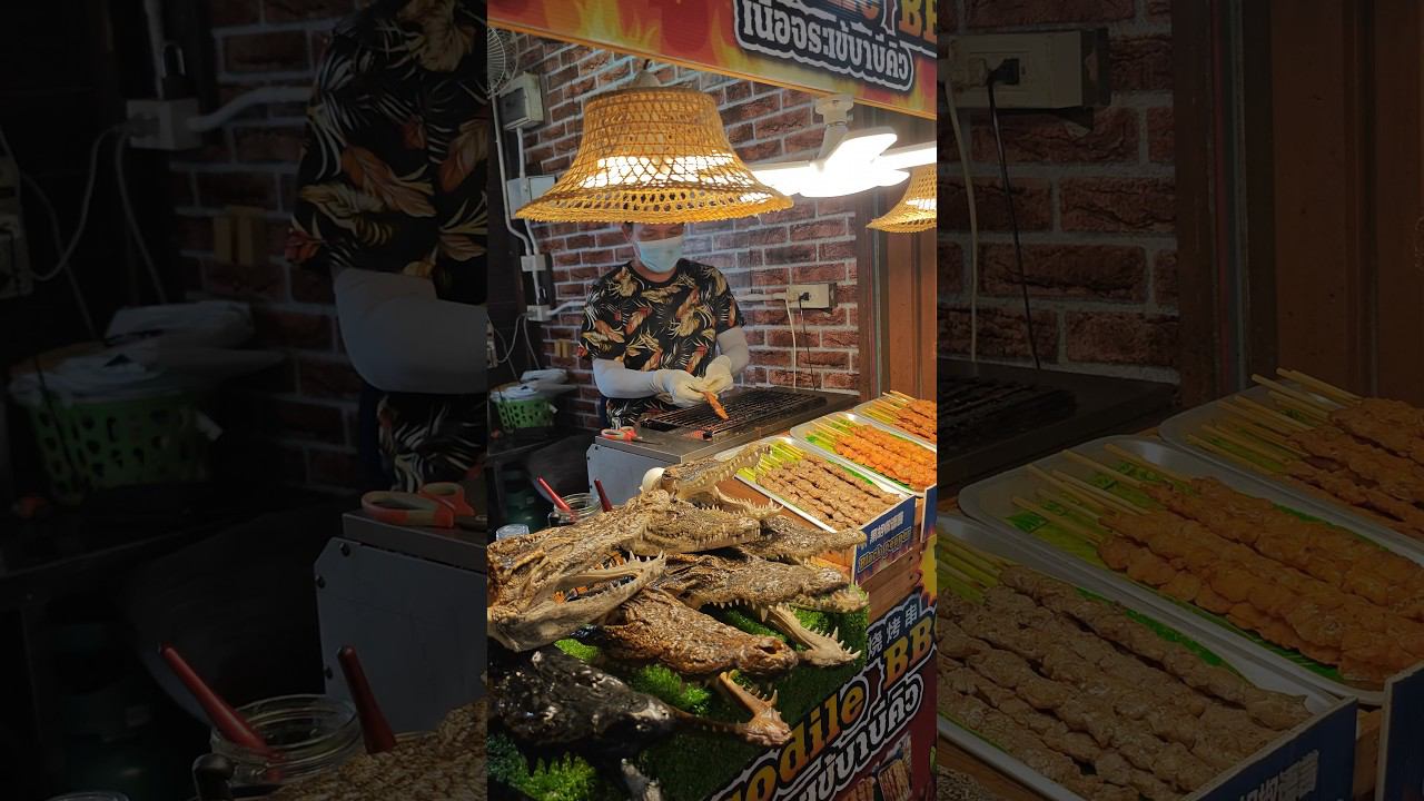 Шашлык из Крокодила в Паттайе #таиланд #паттайя смотреть онлайн