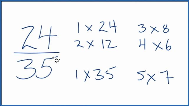 How to Simplify the Fraction 24/35 смотреть онлайн