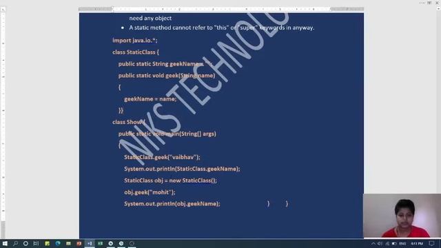 JAVA COURSE ( PART - 26 ) STATIC METHOD IN JAVA | JAVA COURSE FOR BEGINNERS IN HINDI | #java смотреть онлайн