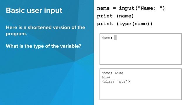 Python- User Input смотреть онлайн