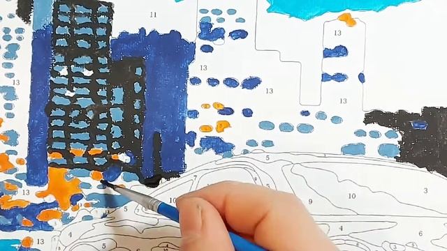 Картина по номерам полный процесс раскрашивания/Раскраска по номерами для детей/Раскраски смотреть онлайн