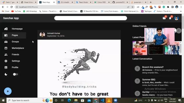 Social media ui using material ui and react смотреть онлайн