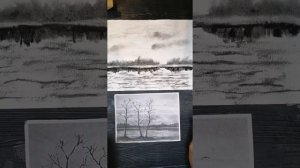 Рисуем  пейзаж углем. Мастер-класс для детей от 7 лет и взрослых.