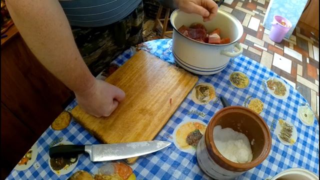 Шашлык из говядины с овощами.  #13