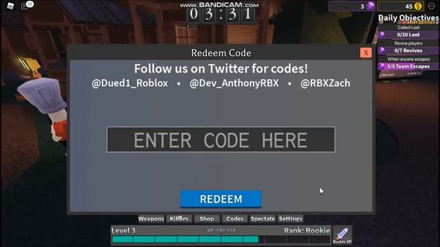 *ALL CODES WORK* Survive the Killer ROBLOX | September 18, 2021 смотреть онлайн