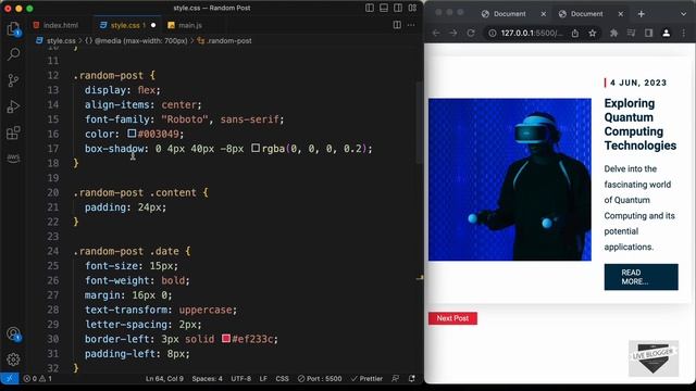 How To Display Random Post In Website Using HTML, CSS & JavaScript смотреть онлайн