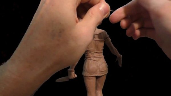 Sculpting Dark Nurse from Silent Hill