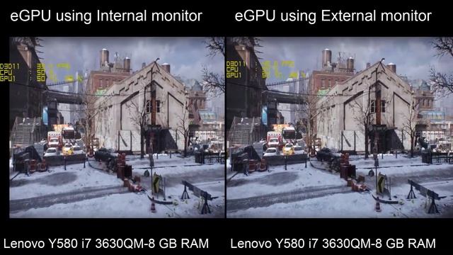 eGPU External monitor versus internal || The Division benchmark смотреть онлайн