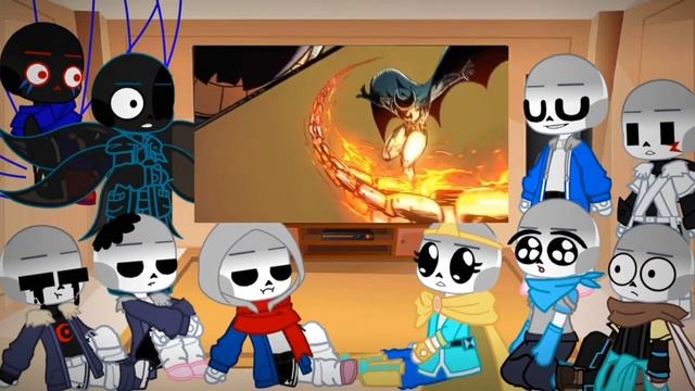 Sans au react to Sans vs Bendy Part 1 || FreshgachaYT || смотреть онлайн
