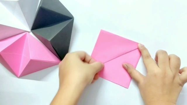 DIY 3D double origami pyramid| Easy wall decor смотреть онлайн