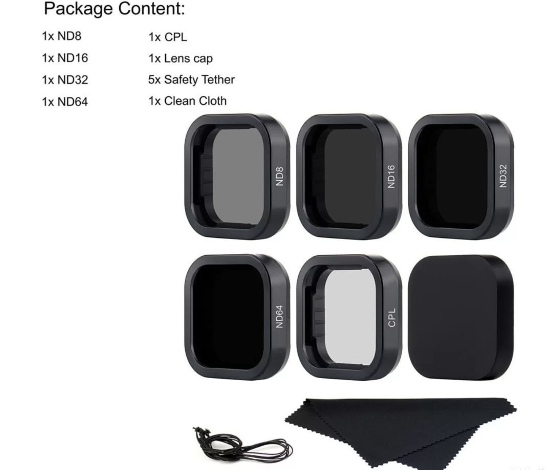 Комплект CPL и ND фильтров для Go Pro 11, 10 и 9 23020841 смотреть онлайн