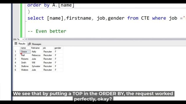 CTE restriction | SQL Server смотреть онлайн