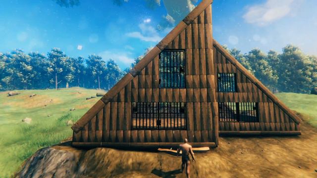 Valheim | How To Build a Survival Triangle House смотреть онлайн